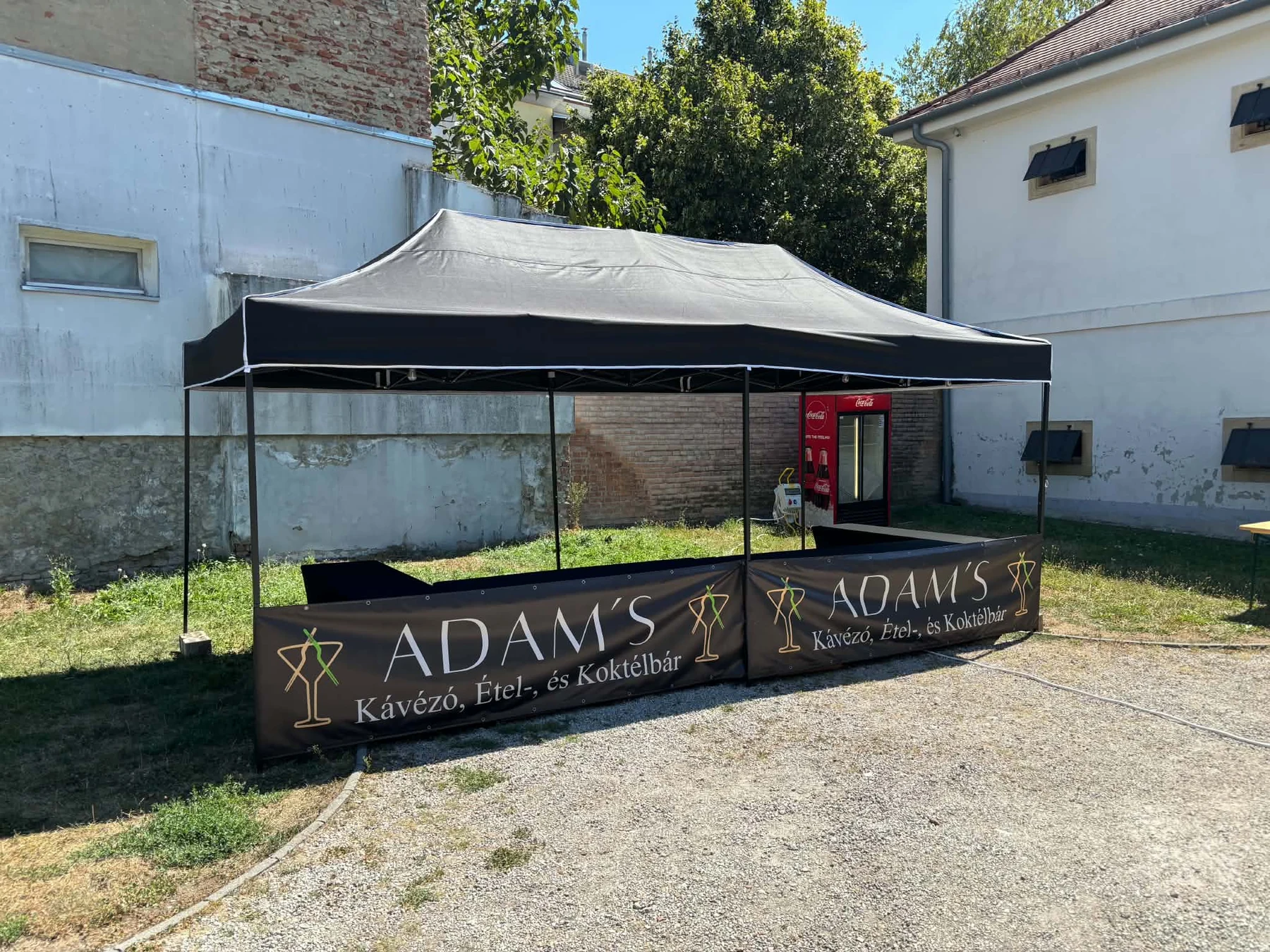 6 × 3 méteres Adam's sátor pulttal